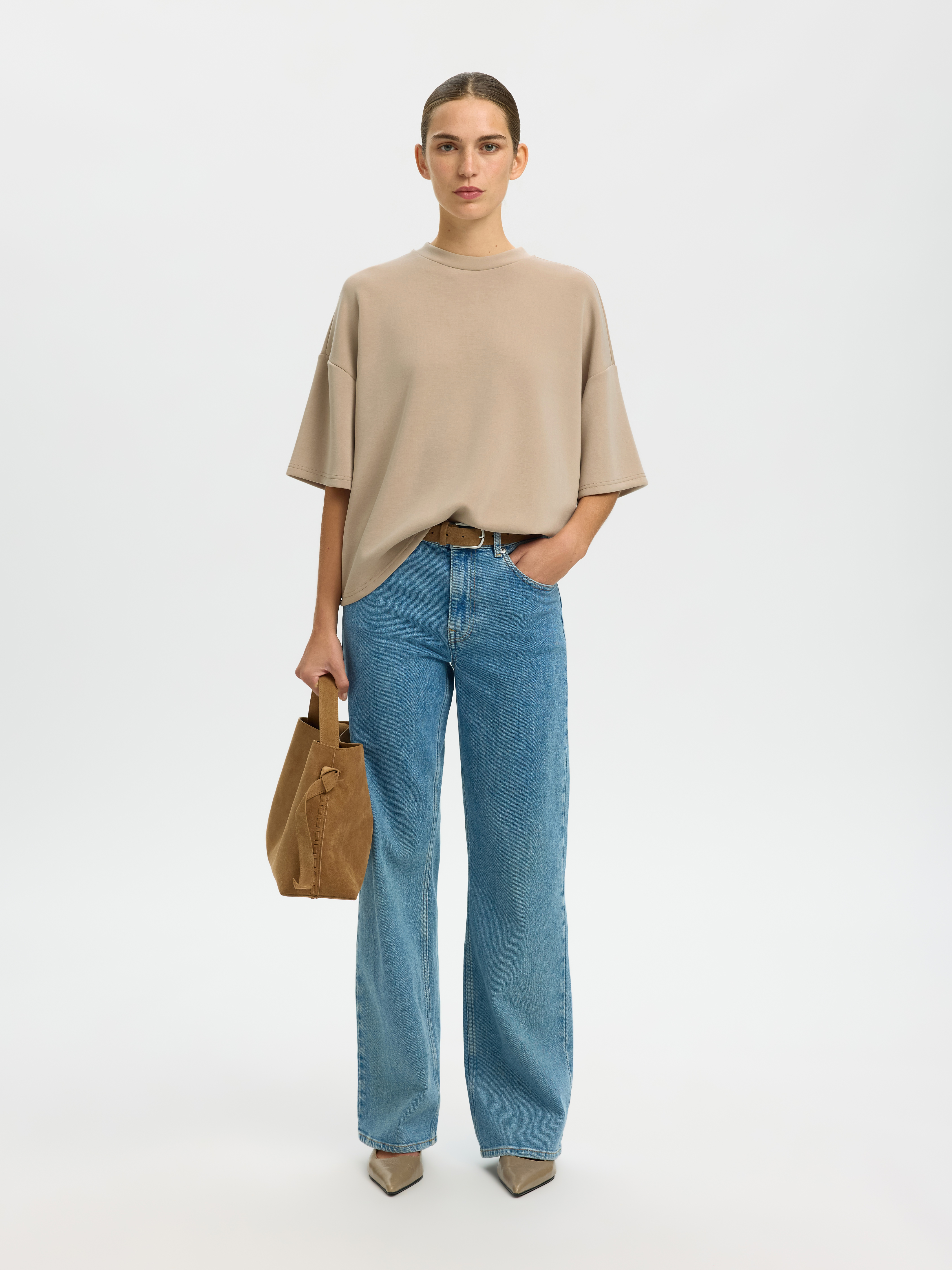 SLWOVERSIZED TENNY TEE NOOS Pure Cashmere - 5