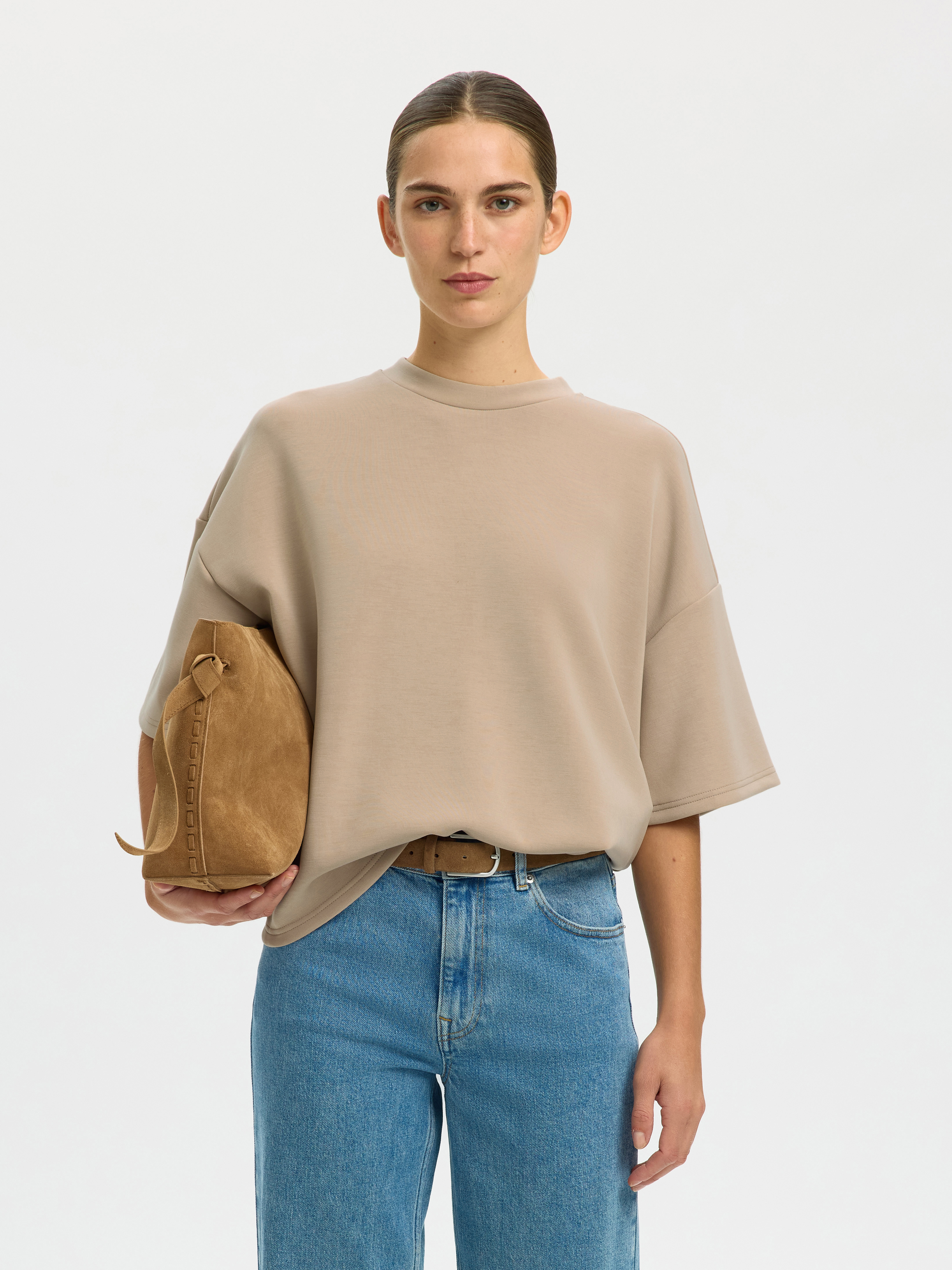 SLWOVERSIZED TENNY TEE NOOS Pure Cashmere - 2