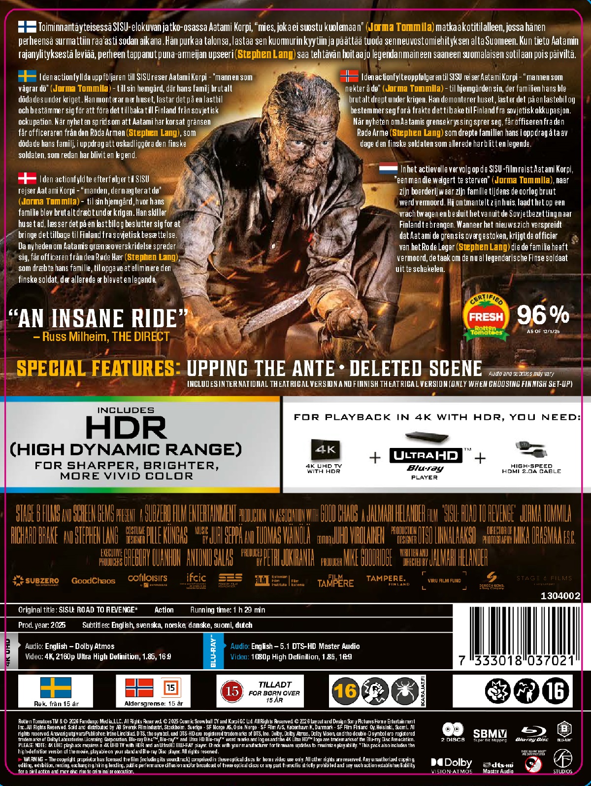 Sisu: Road to Revenge (Limited Edition Steelbook) (4K Ultra HD + Blu-ray) - 2