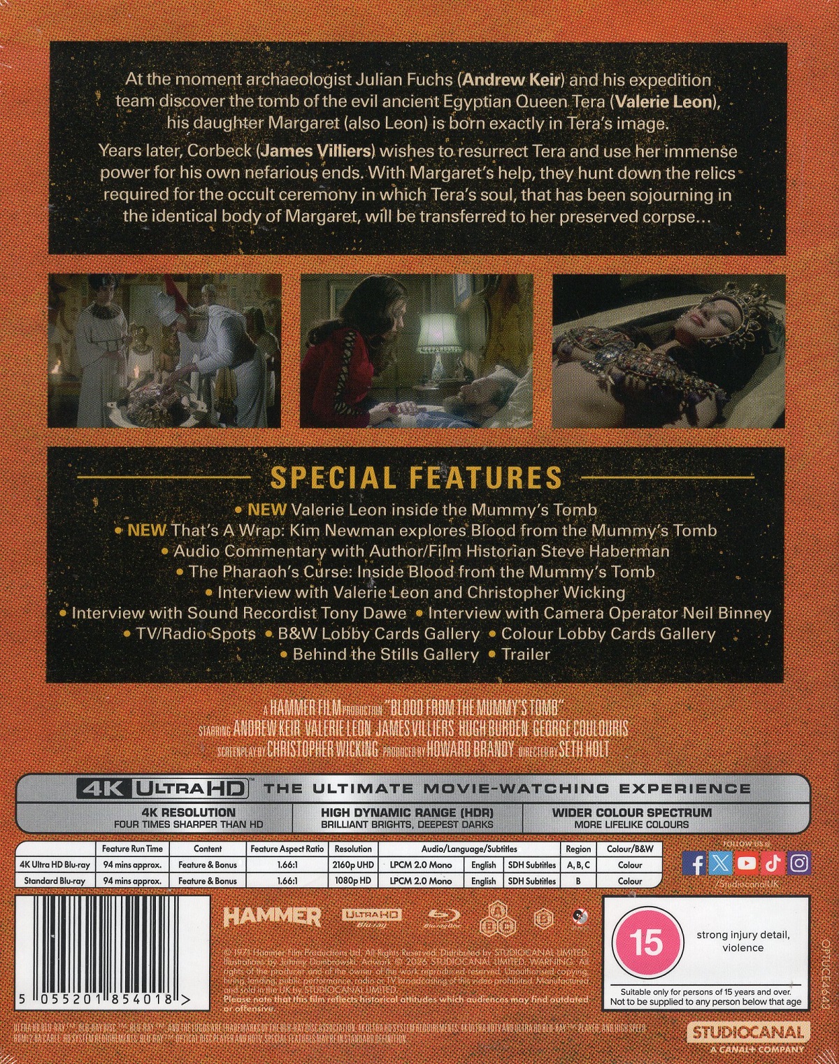 Blood From the Mummy's Tomb (Limited Edition) (ej svensk text) (4K Ultra HD + Blu-ray) - 2