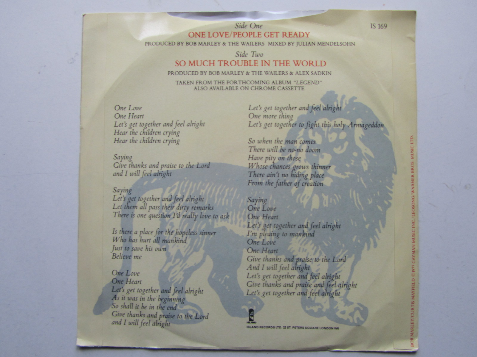 Bob Marley & The Wailers ‎– One Love / People Get Ready - 2