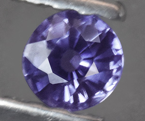 Rara gema de espinela violeta natural redonda de 3,3 mm procedente de Mogok, Birmania. - 2