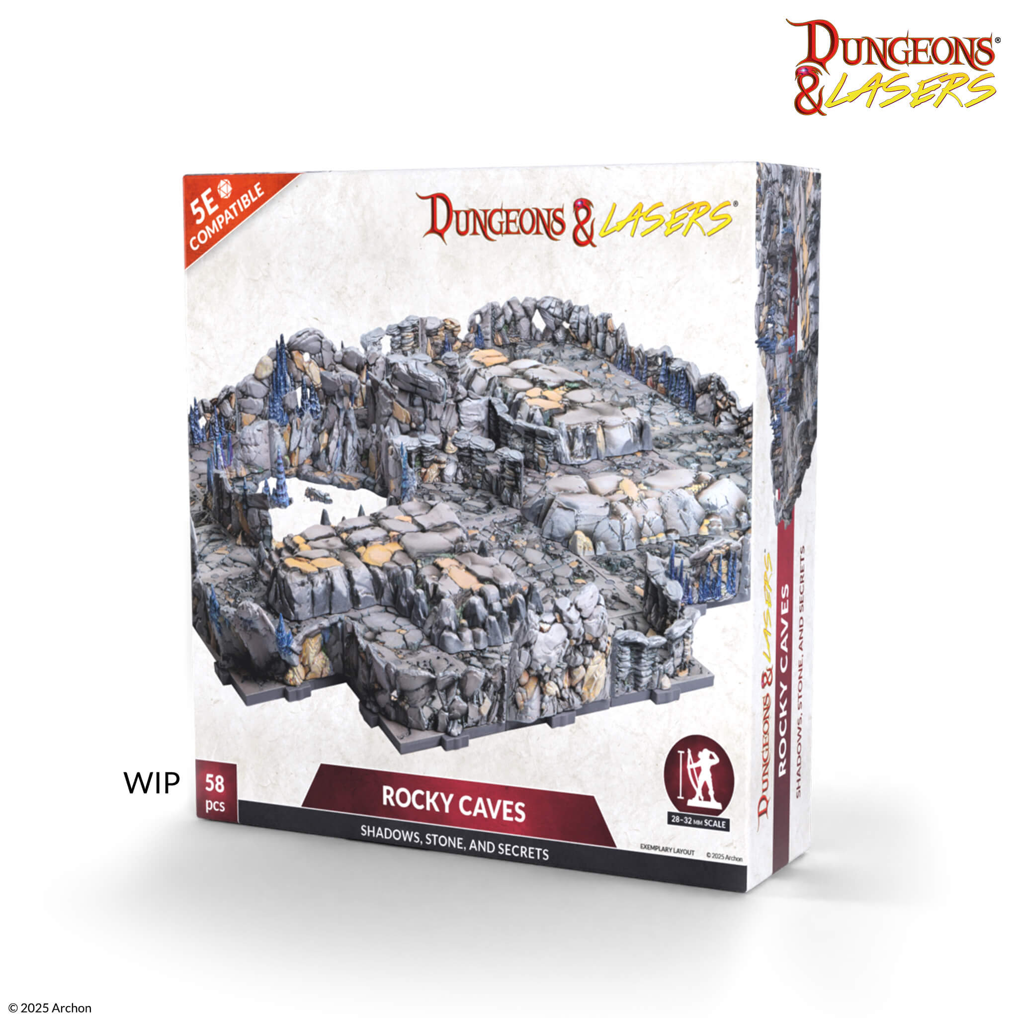 Dungeons & Lasers Rocky Caves Pre-Painted