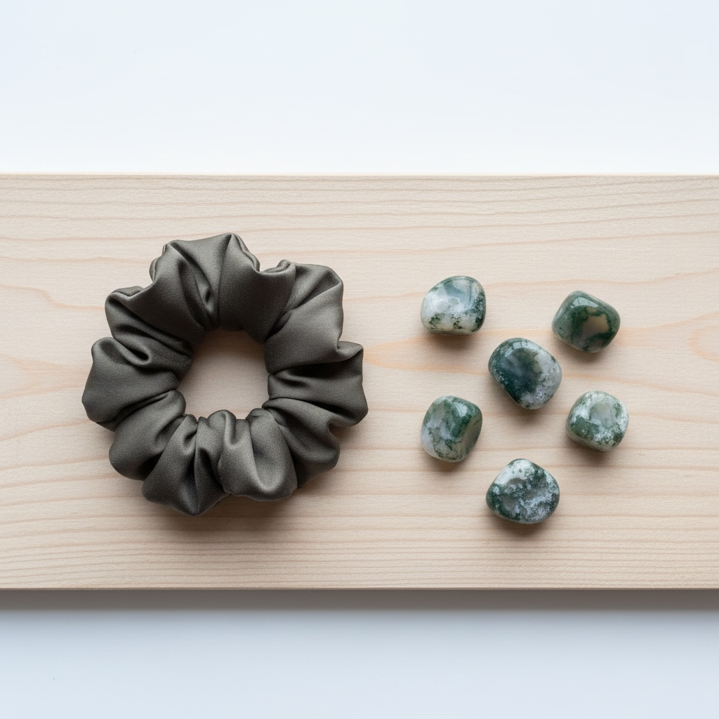 Crystal Scrunchie Moss