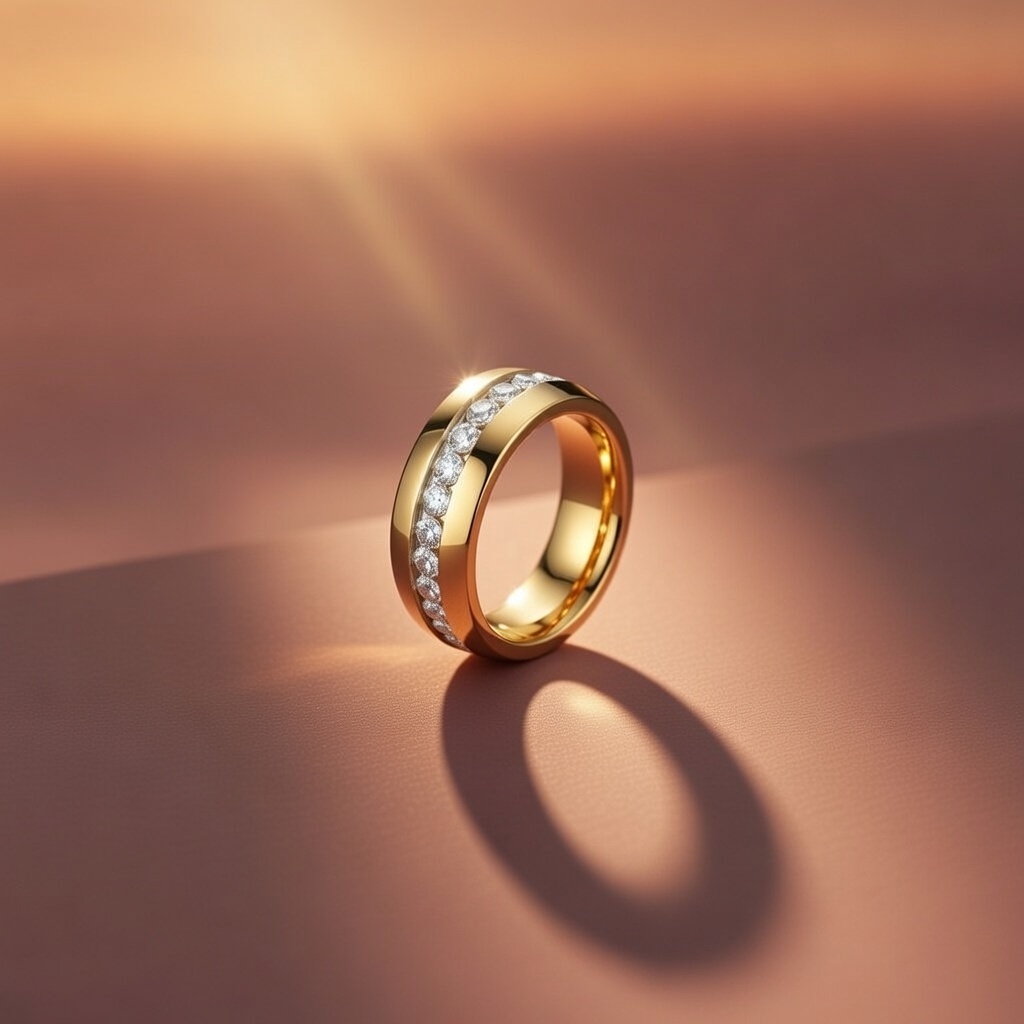 Klassisk eternity ring i stål