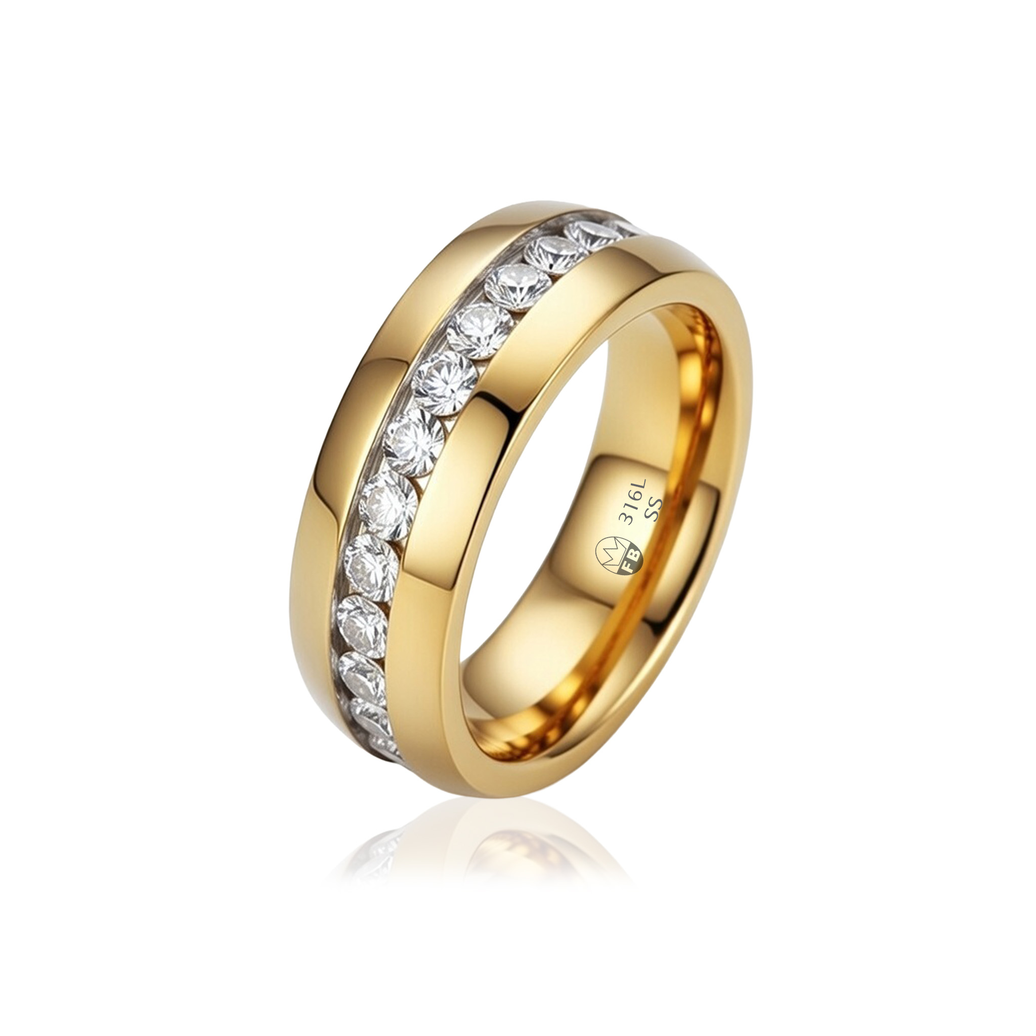 Eternity ring i guld stål