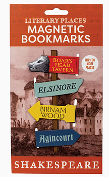Literary Places Magnetic Bookmarks : Shakespeare  - Kort med fyra oliksidiga magnetbokmärken