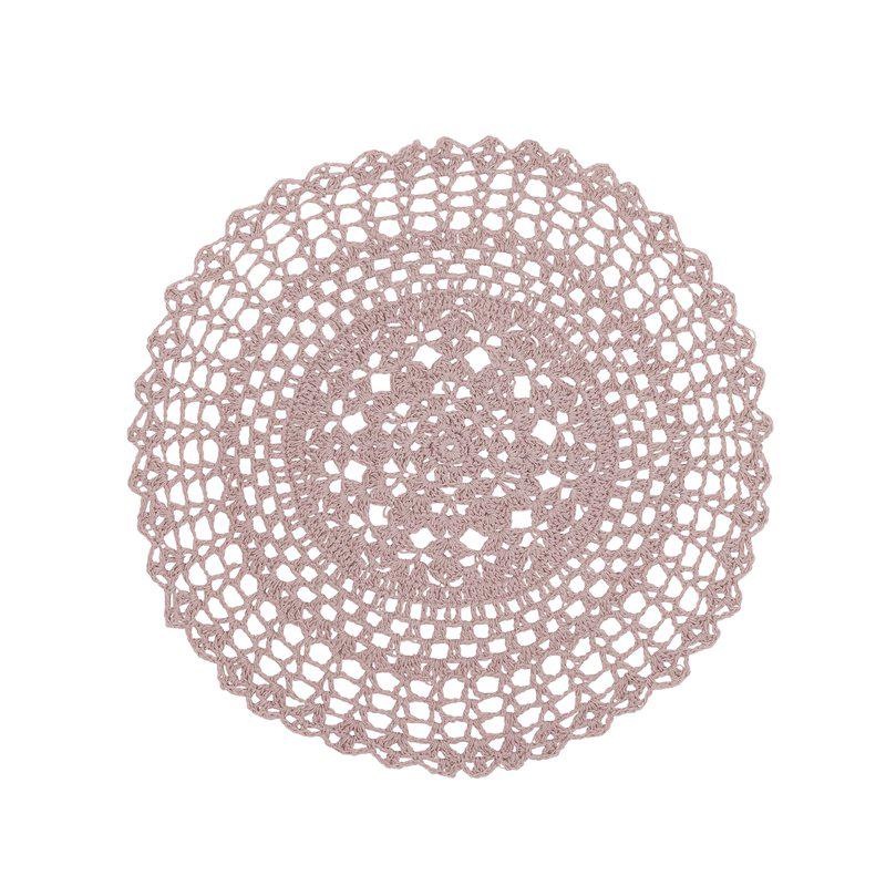 Virkad Bordstablett/ Rosa