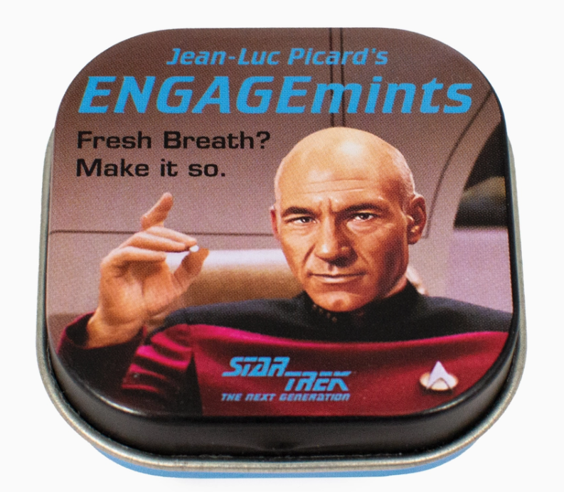 Star Trek : Jean-Luc Picard's Engagemints - Sockerfria mintpastiller i plåtask