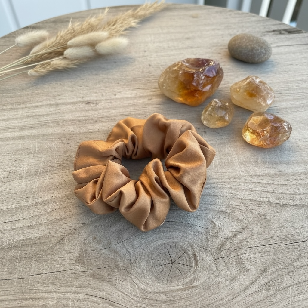 Crystal Scrunchie Warm Sand
