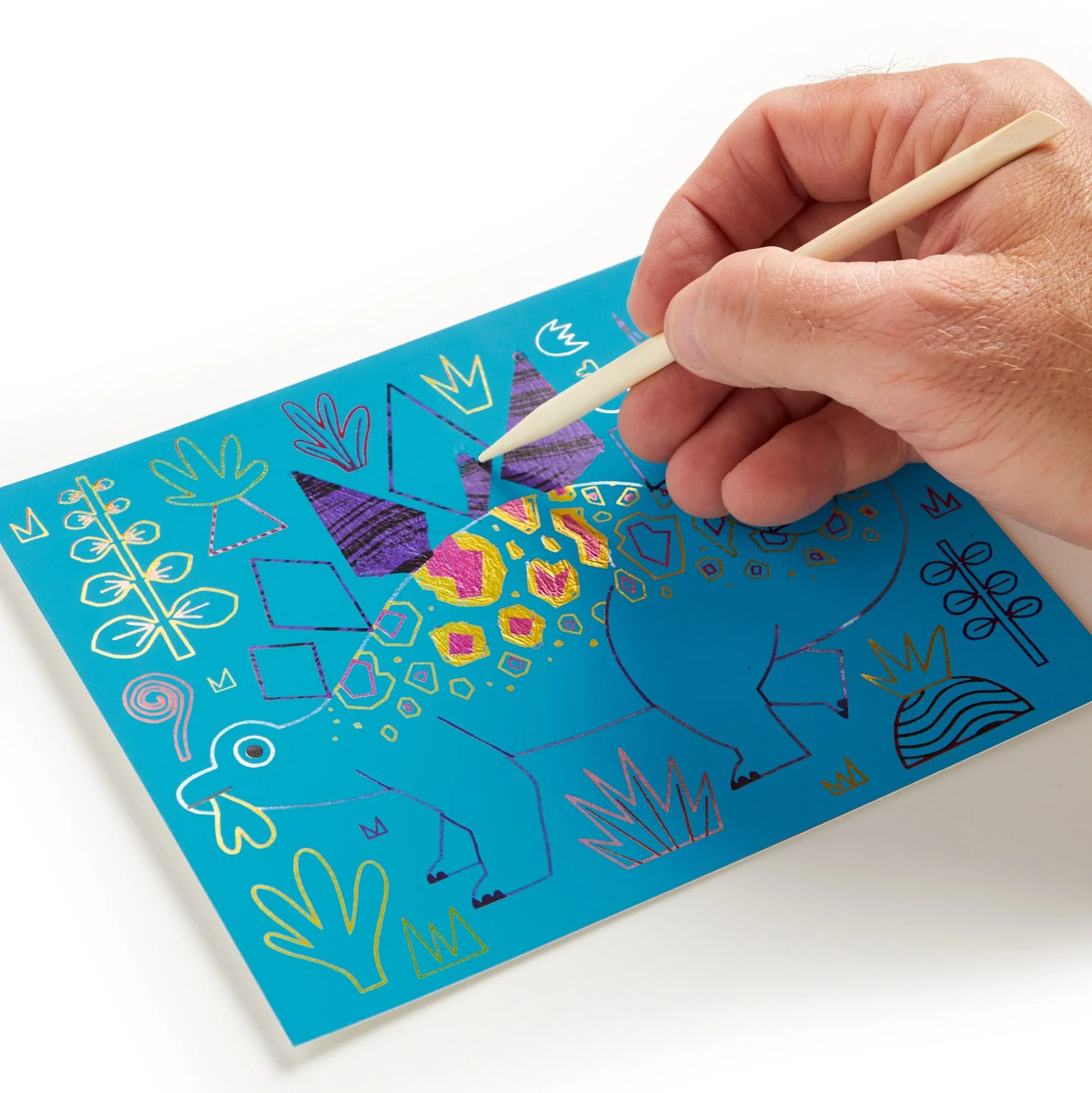 Mighty Dinosaurs Scratch Magic: Scratch & Sparkle Art Kit - 3