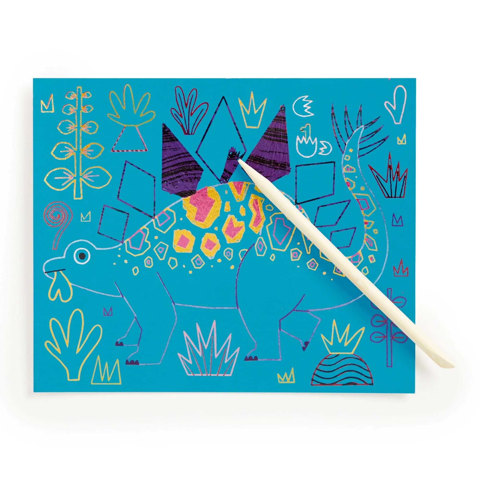 Mighty Dinosaurs Scratch Magic: Scratch & Sparkle Art Kit - 4