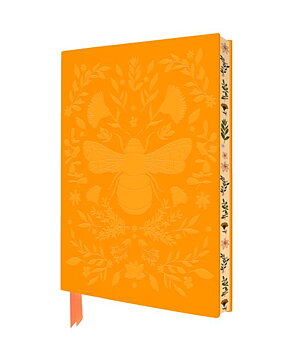 Artisan Art Notebook : Jade Mosinski Bee - Skrivbok med skinnkänsla, strukturmönster och läsband linjerad A5