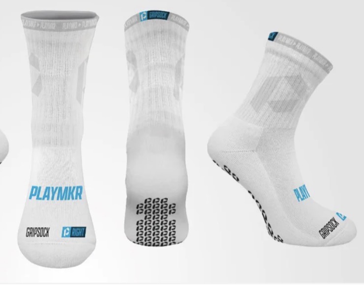 Greppstrumpa Playmkr Grip Sock White