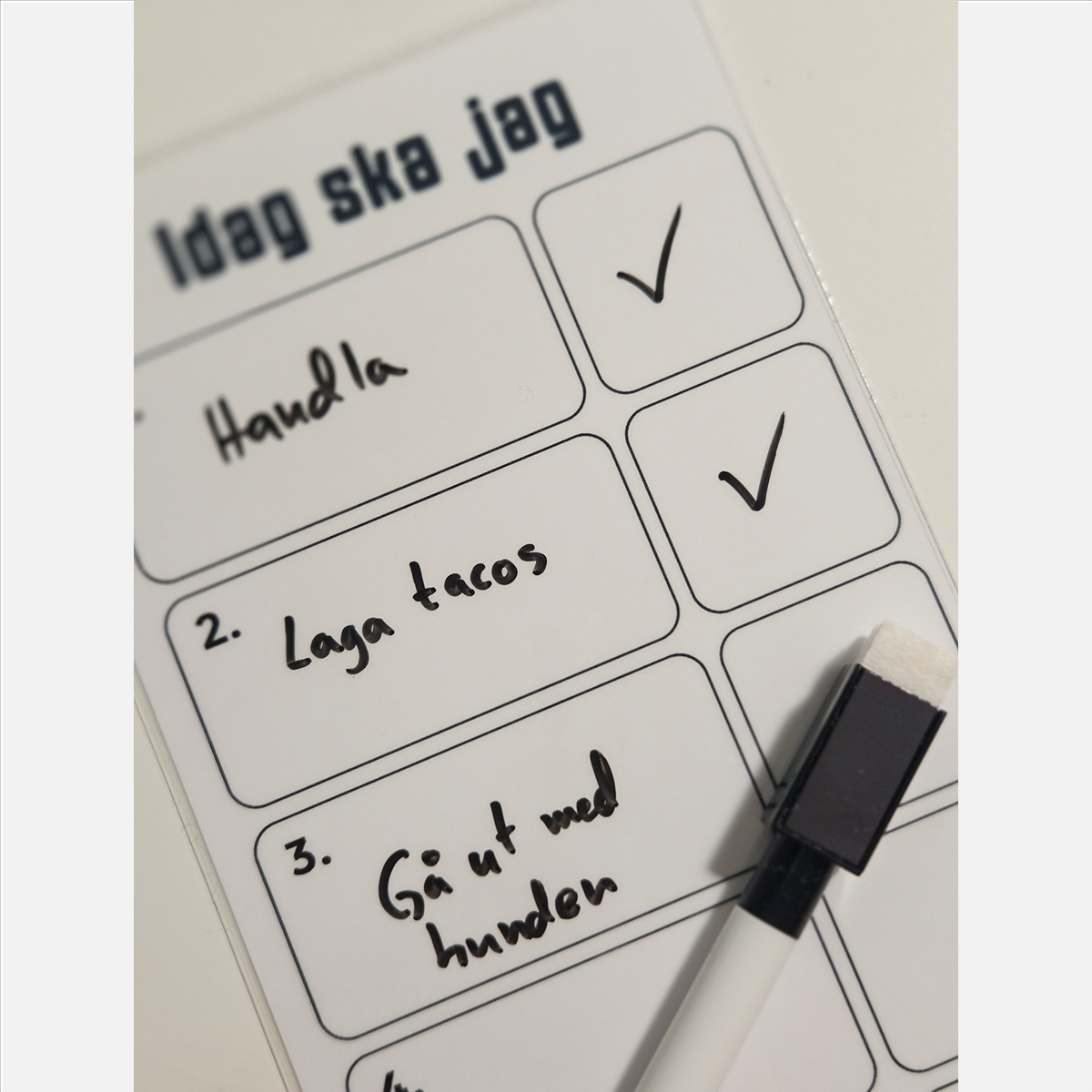 Planeringslista, Idag ska jag - 4