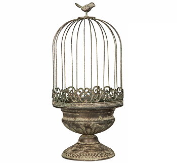 Birdcage nade to look old shabby chic