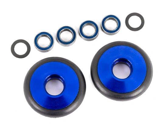 Traxxas Hjul Set Alu Blå Wheelie Bar Drag Slash