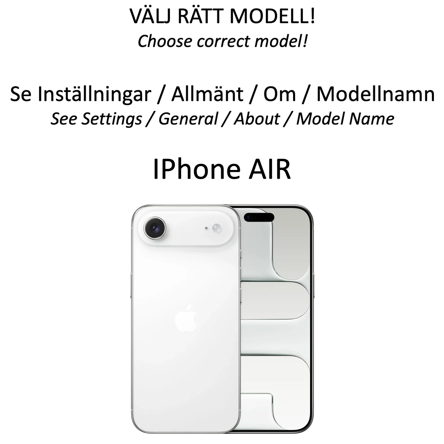 1SWEDEN skal korthållare för iPhone Air - mobilskal grå - 2
