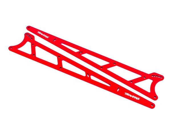 Traxxas Sidoplattor Wheelie Bar Alu Röd Drag Slash