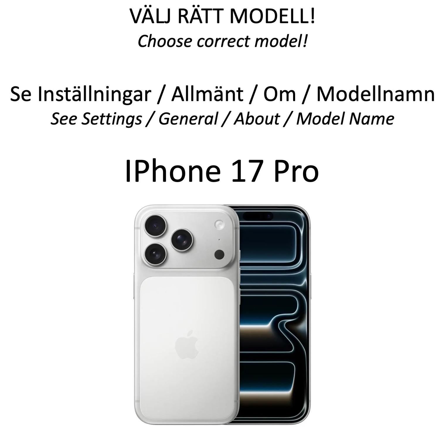 1SWEDEN skal korthållare för iPhone 17 Pro - mobilskal grå - 2