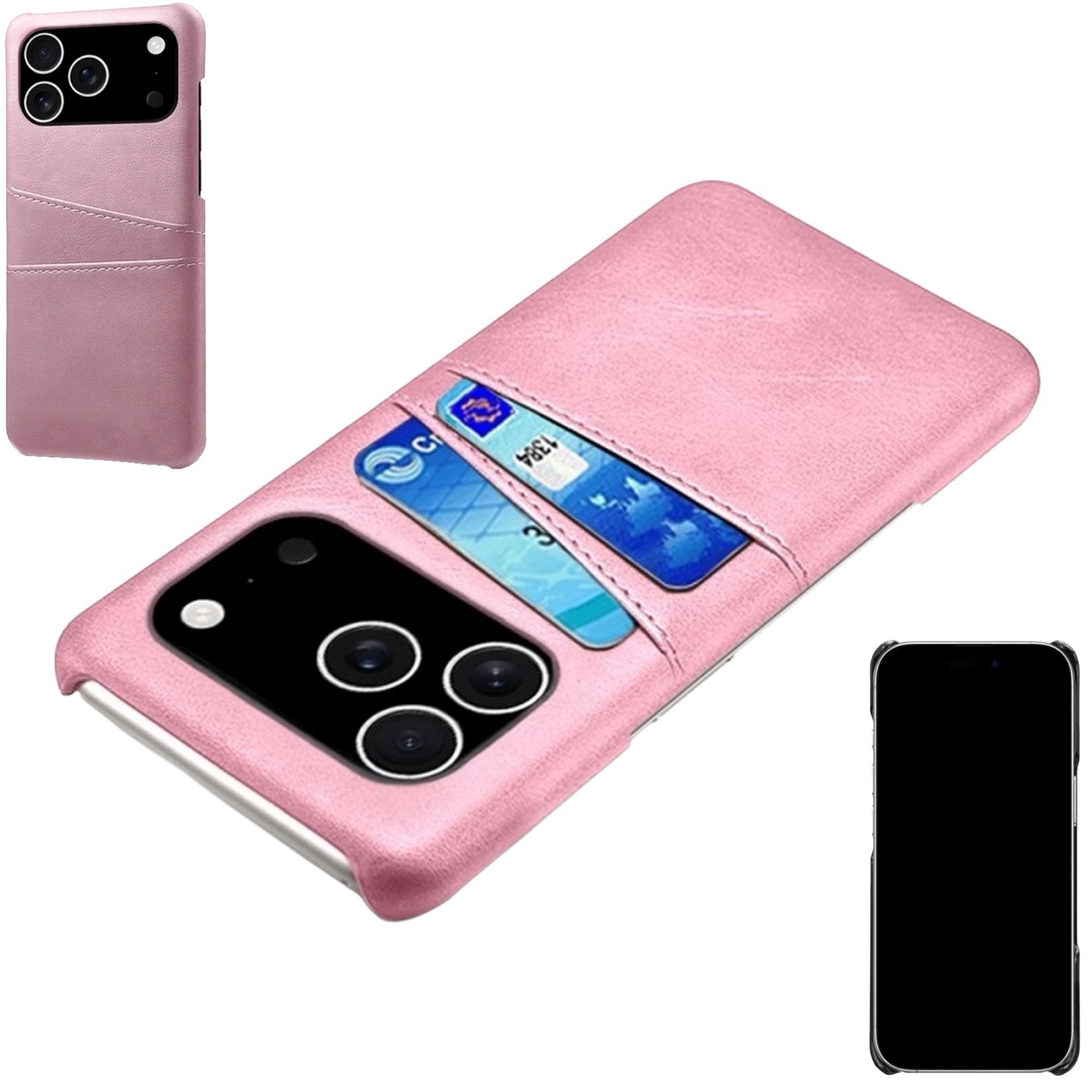 1SWEDEN skal korthållare för iPhone 17 Pro - mobilskal rosa