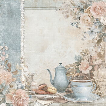 Papper Scrapbooking  Reprint -Quiet Moments Cozt Afternoon-  12x12 (30,5 x 30,5 cm)