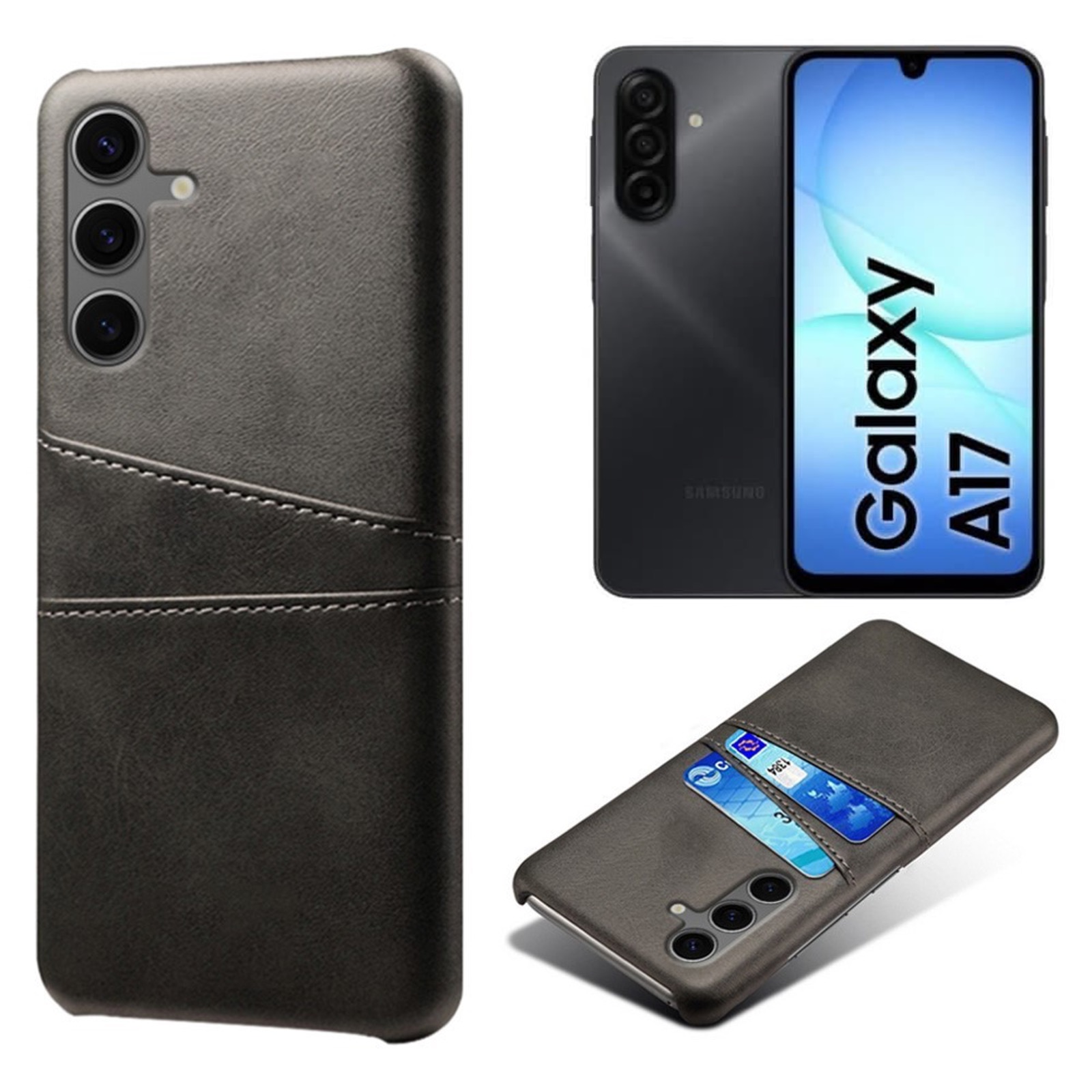 1SWEDEN skal korthållare för Samsung Galaxy A17 mobilskal svart - 6