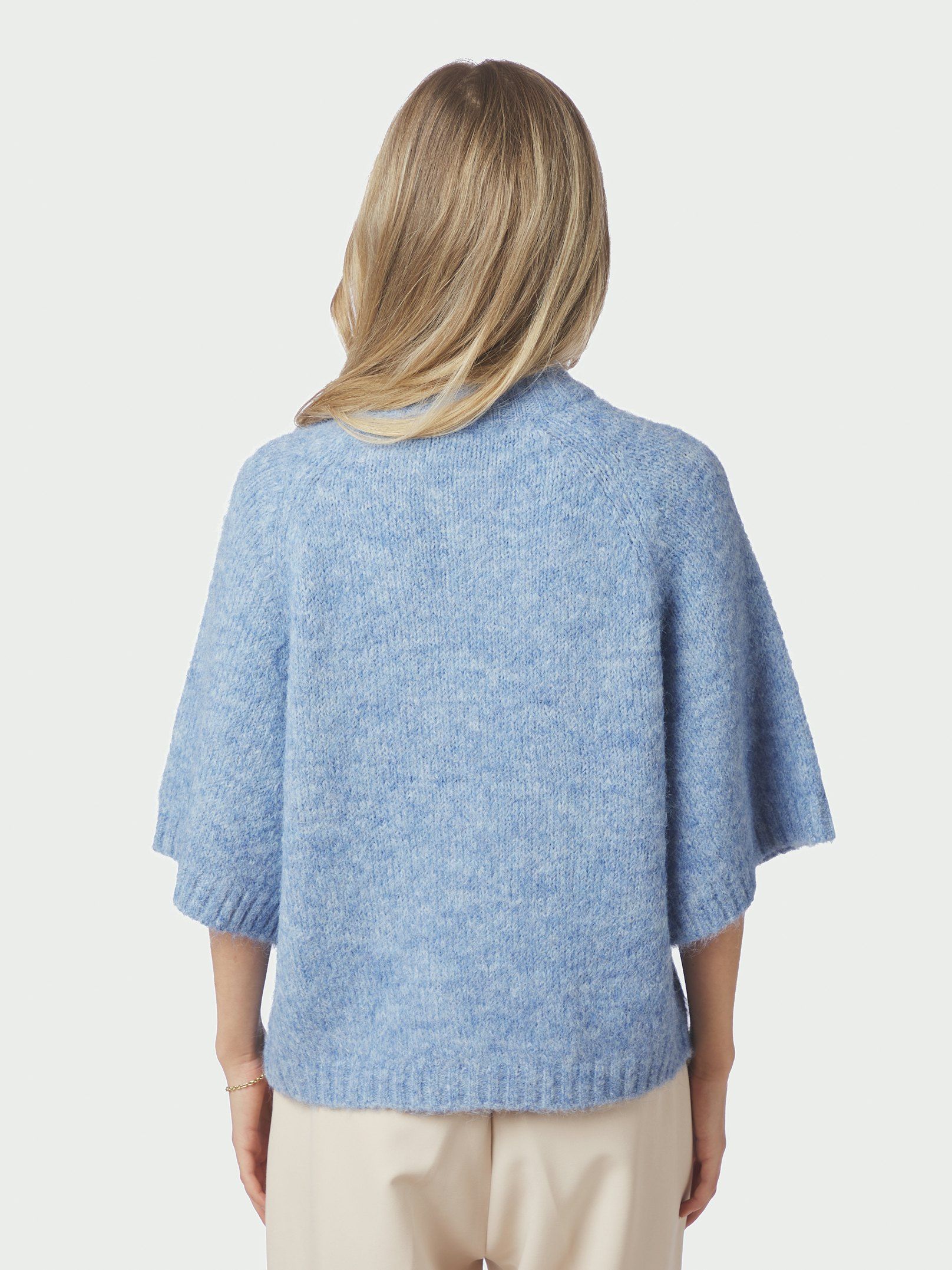 Neo Noir Benuta Fluffy Knit Cardigan Blue - 5