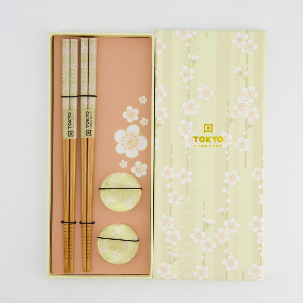 Tokyo Design Ätpinnar & Ställ White Blossom