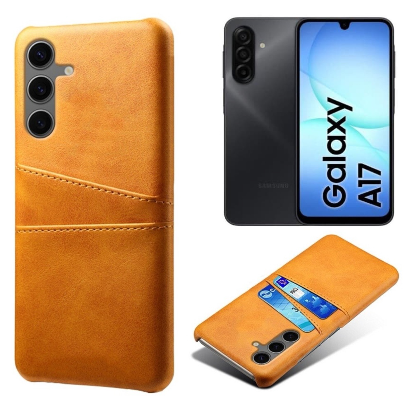 1SWEDEN skal korthållare för Samsung Galaxy A17 ljusbrun - 6