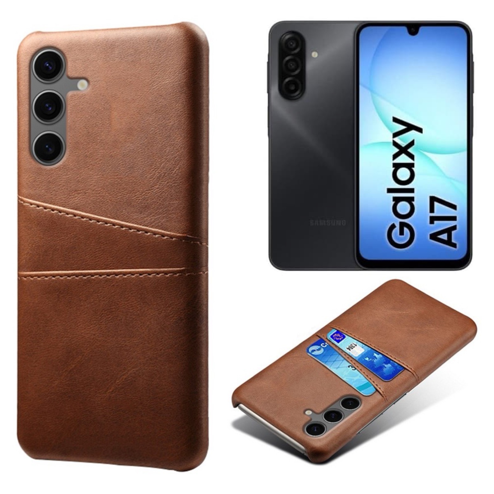 1SWEDEN skal korthållare för Samsung Galaxy A17 mobilskal brun - 6