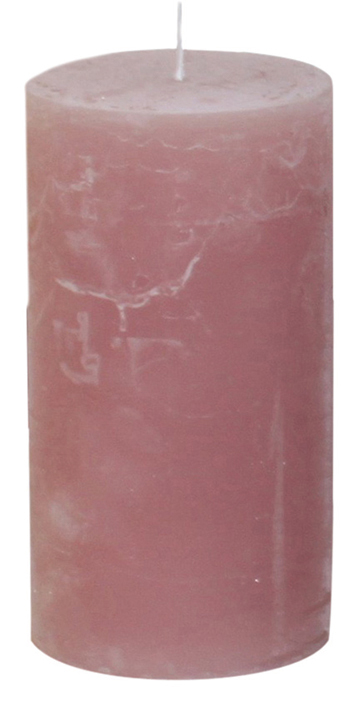 Gies Premium Rustikkerze Altrosa | Ø 68 x H 130 mm