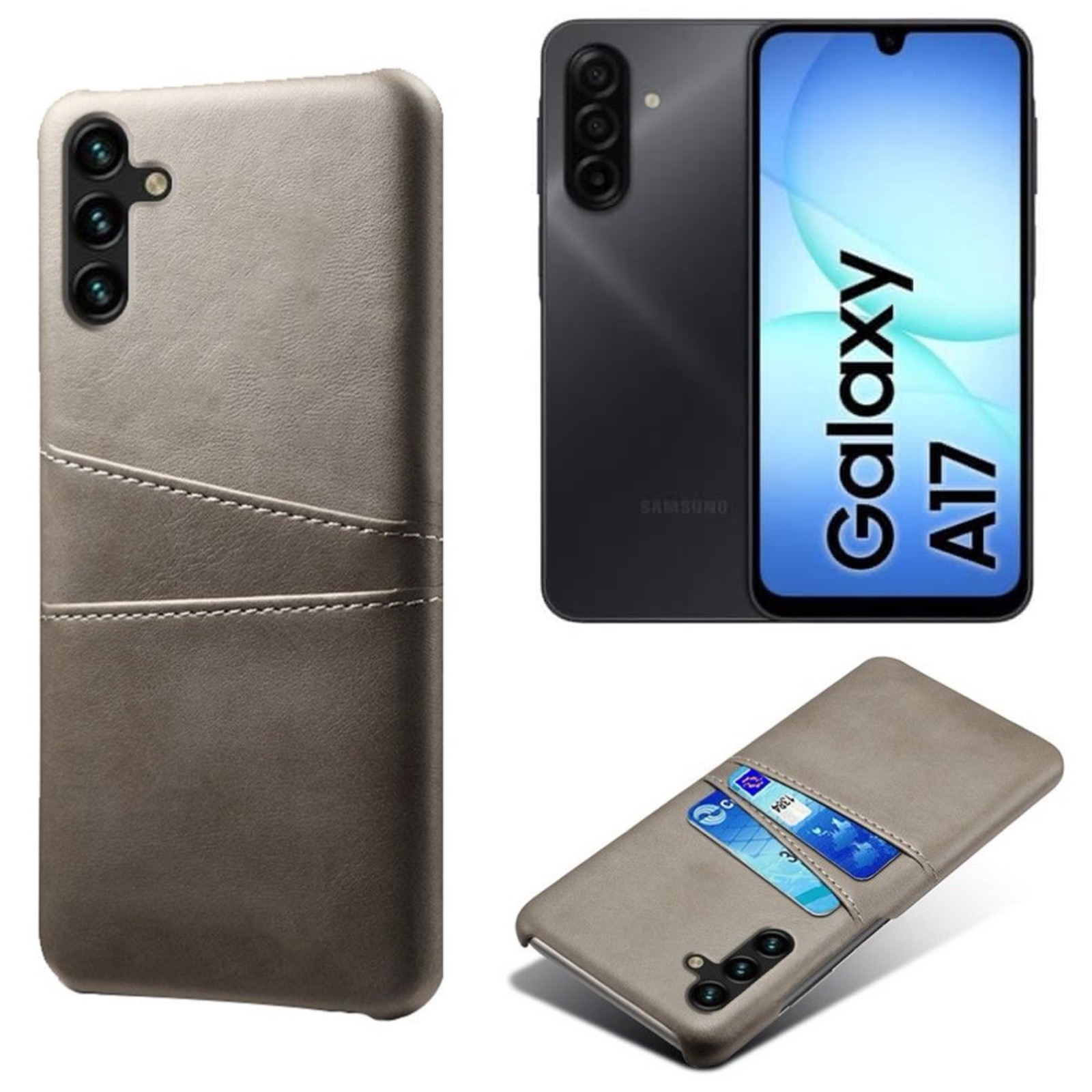 1SWEDEN skal korthållare för Samsung Galaxy A17 mobilskal grå - 6