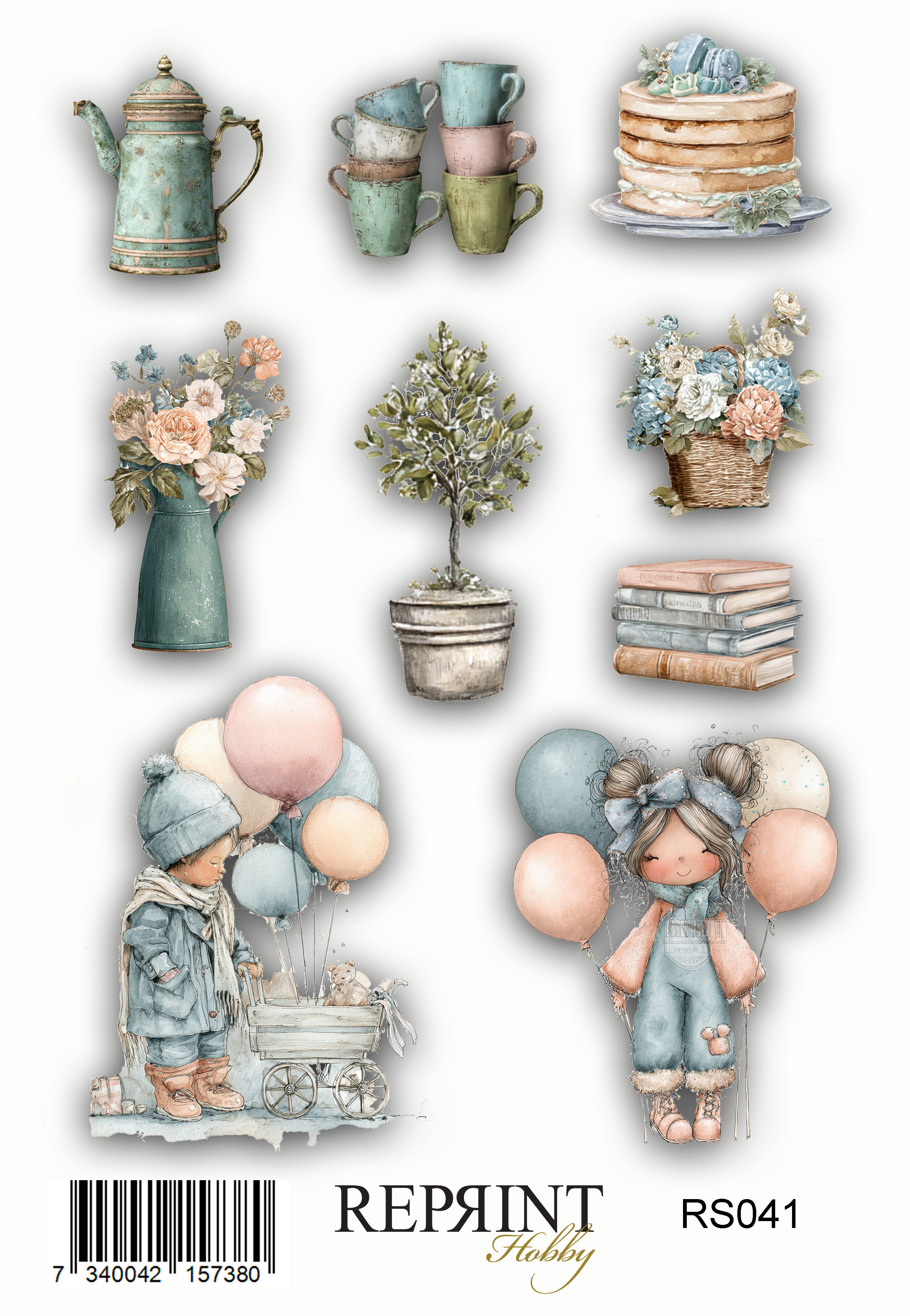 Stickers Reprint -  Quiet Moments  -  11x16 cm