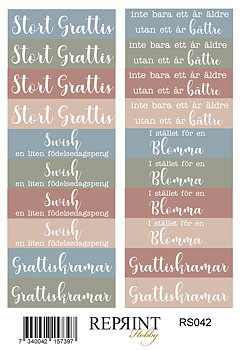 Stickers Reprint - Quiet Moments svensk text   -  11x16 cm