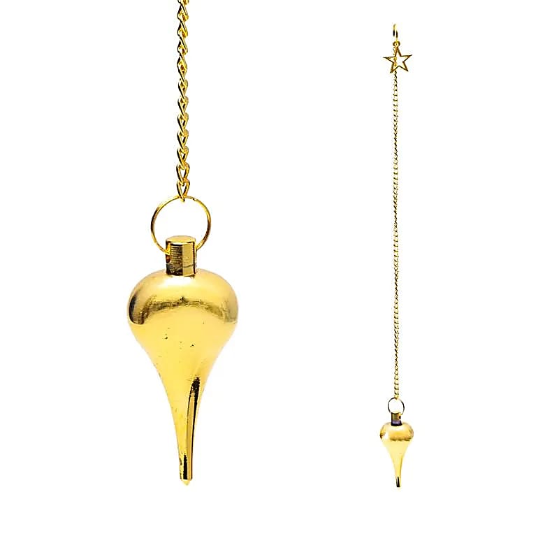 Pendel stjärna guldfärgade i sammetsväska