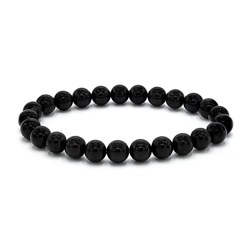 Armband för breda handled med svart turmalin