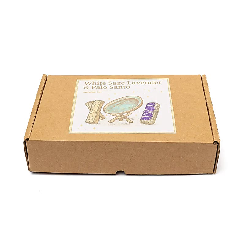 Smudge set vit salvia, lavendel & Palo Santo - 2