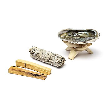 Smudge set vit salvia & Palo Santo
