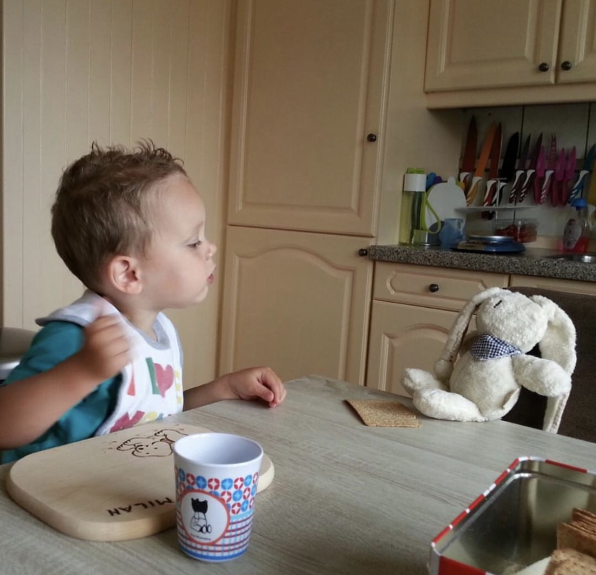 Ekologiskt mjukdjur Kanin - Tjumm navy-beige  från Keptin Jr - 2