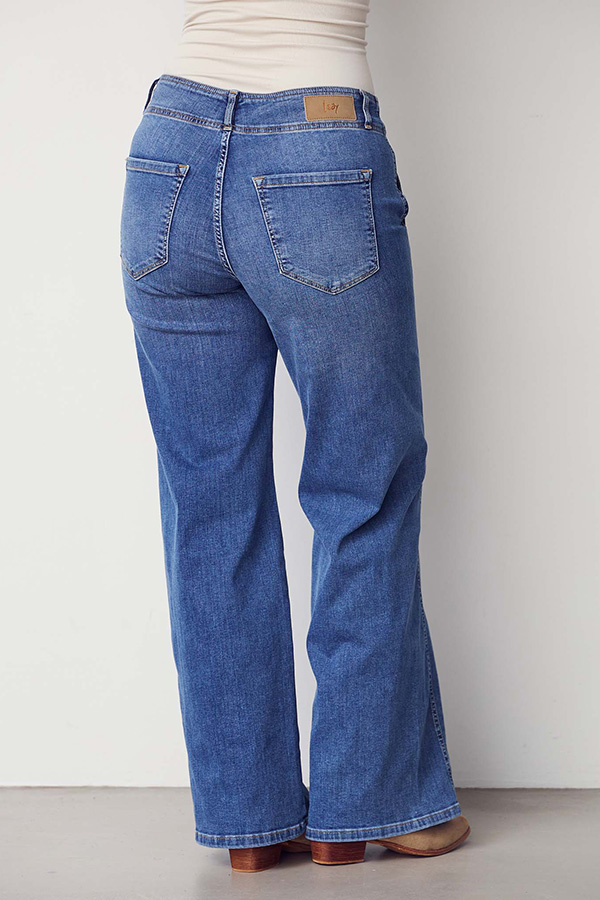 Isay - Como New Wide Jeans Mid Denim Wash - 4