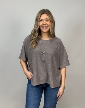 Ponchotröja taupe