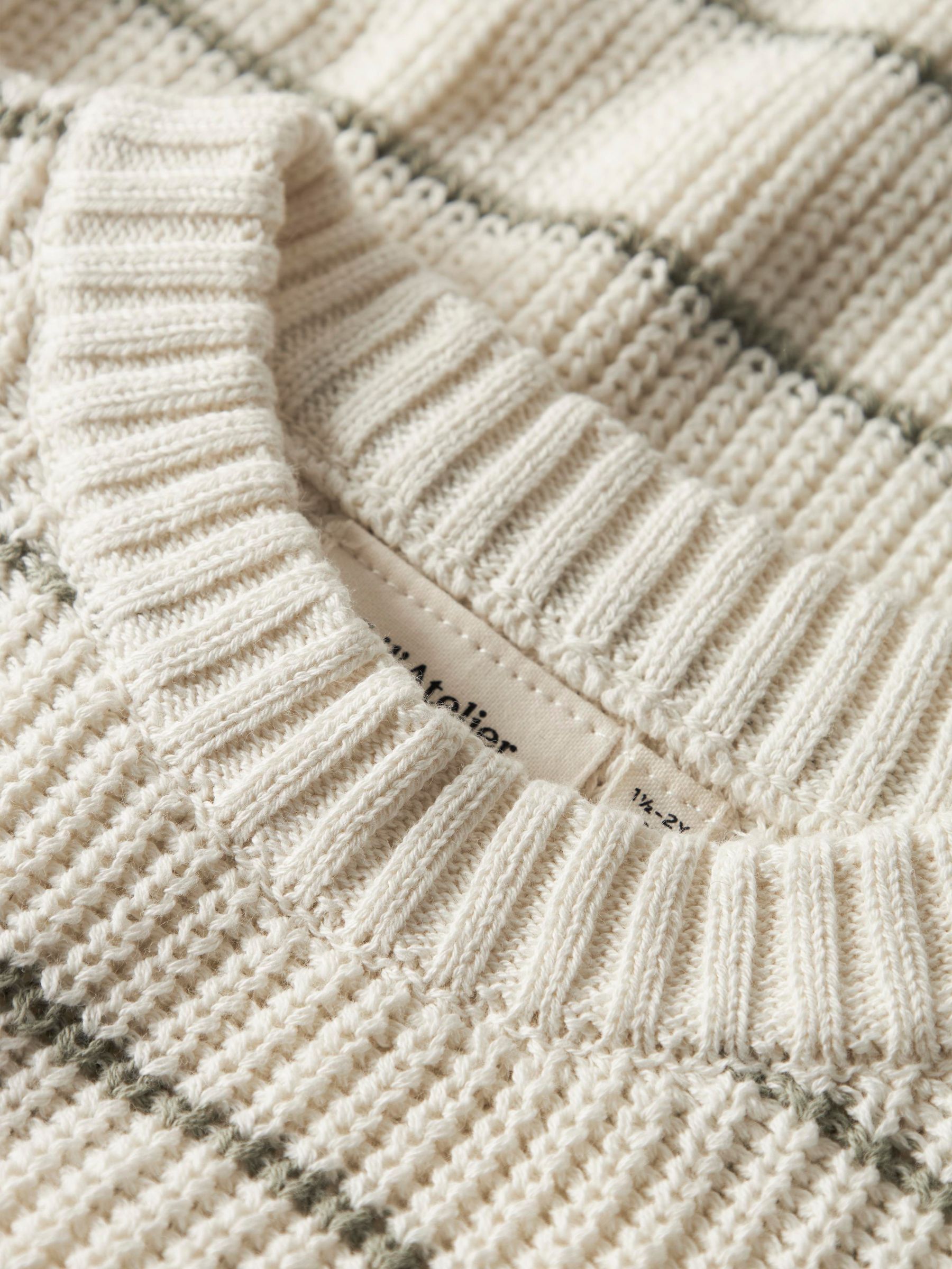 NMMEMLEN LS KNIT STRIPES LIL coconut milk - 3