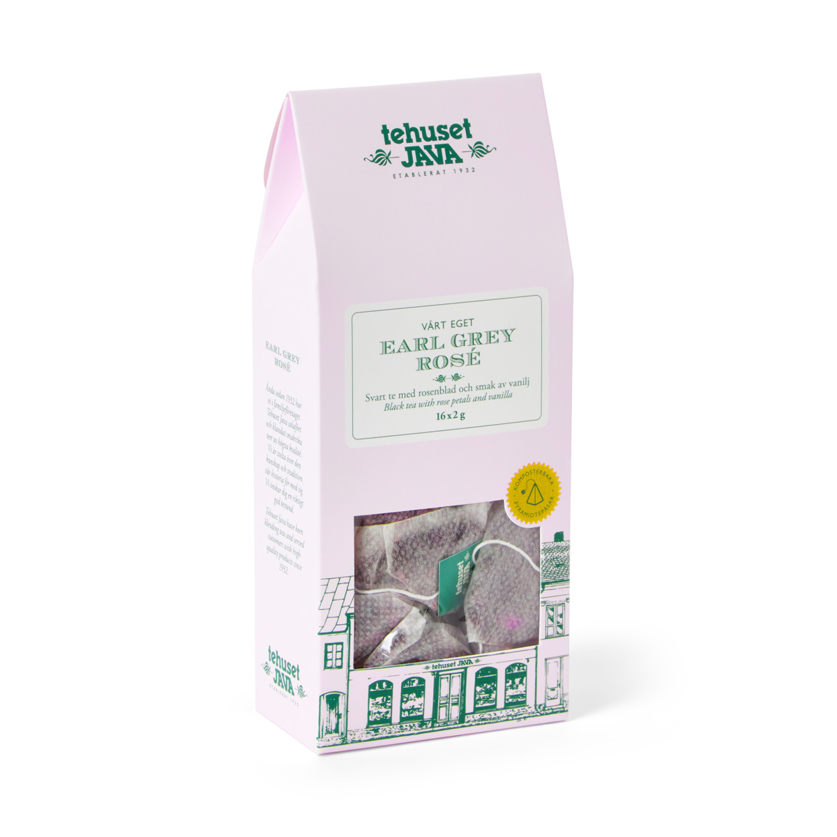 Earl Grey Rosé Presentförpackad 16-Pack Tepåsar - Svart te
