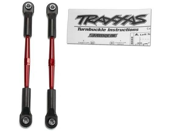 Traxxas Turnbuckles Styrstag Komplett 96mm Aluminium Röd (2) - 2