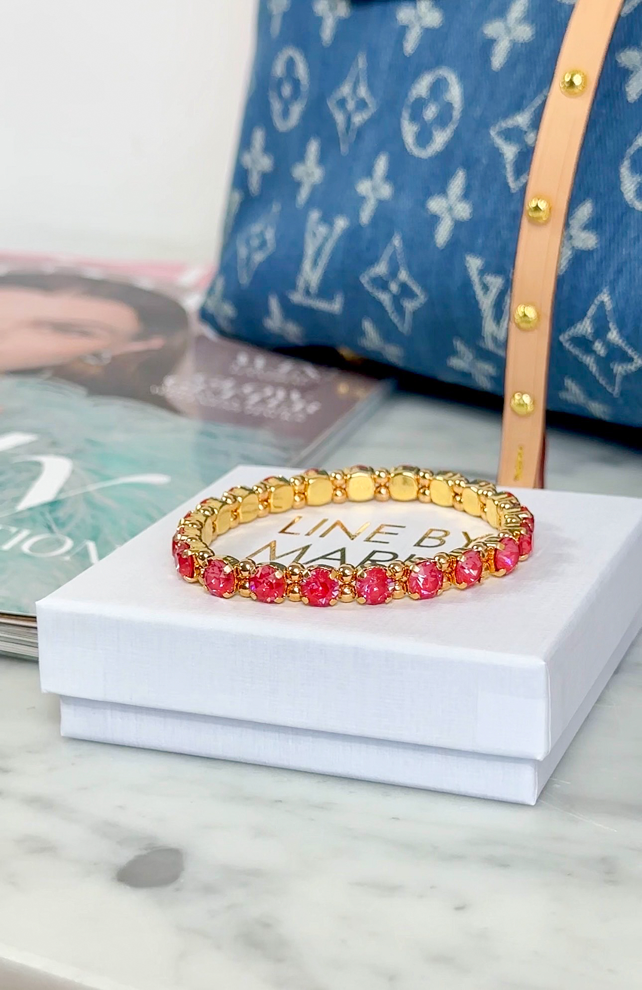 Bracelet Maxine Poppy Red Gold