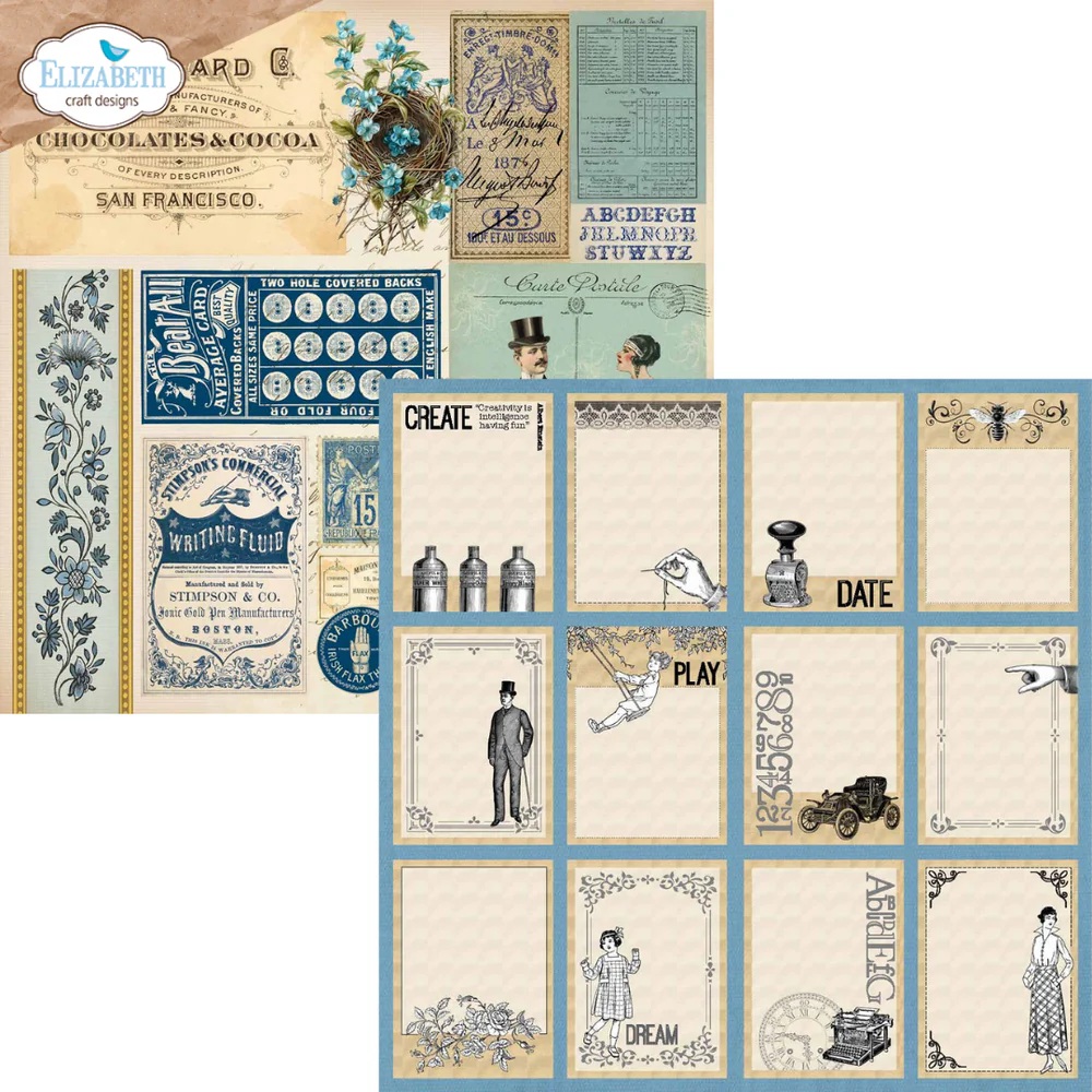 Elizabeth  -  Printed Cardstock -12x12 - Delightful Discovery - 2