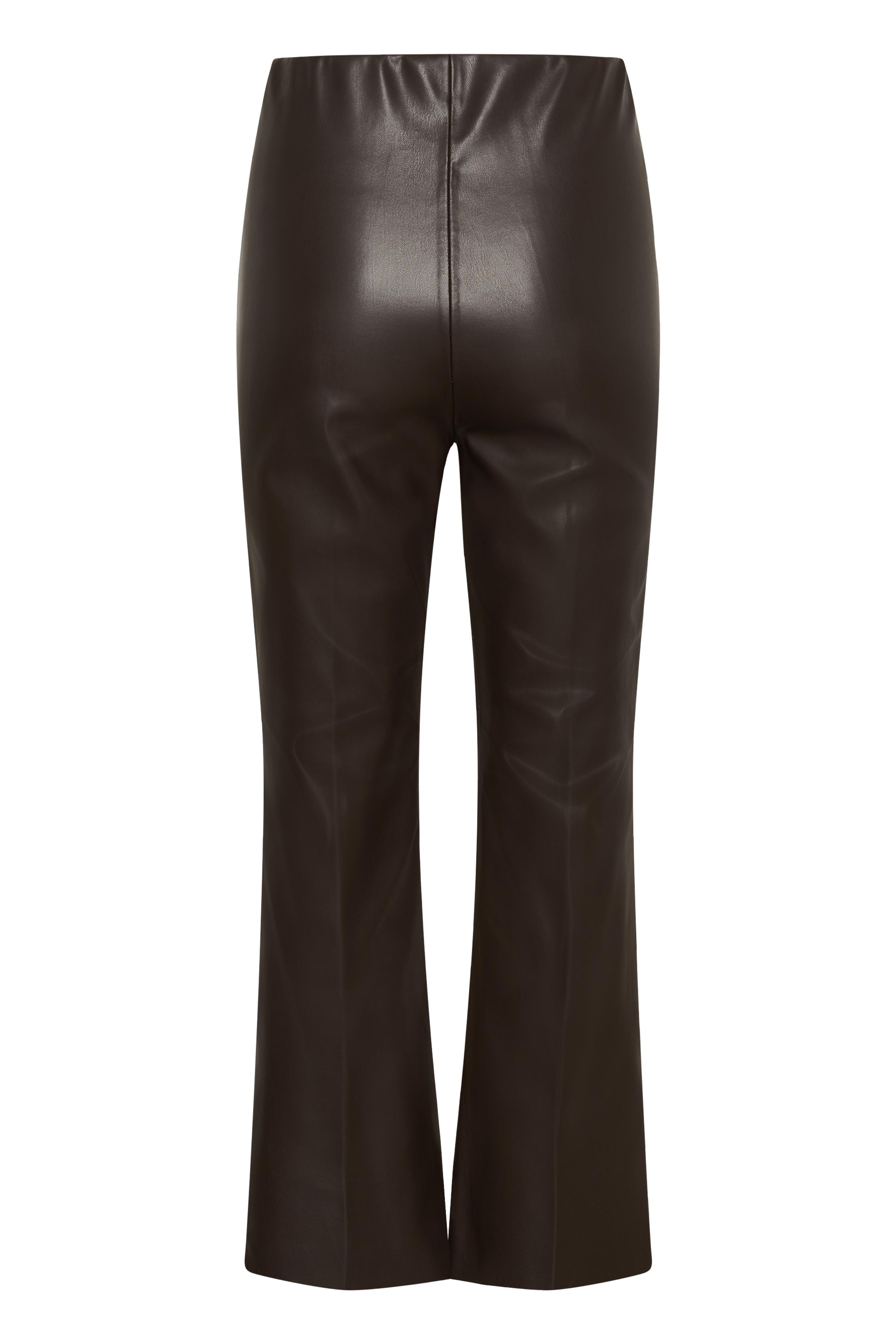 SLKaylee PU Kickflare Pants Chocolate Torte - 2