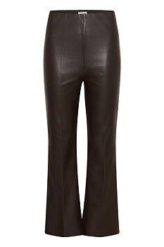 SLKaylee PU Kickflare Pants Chocolate Torte