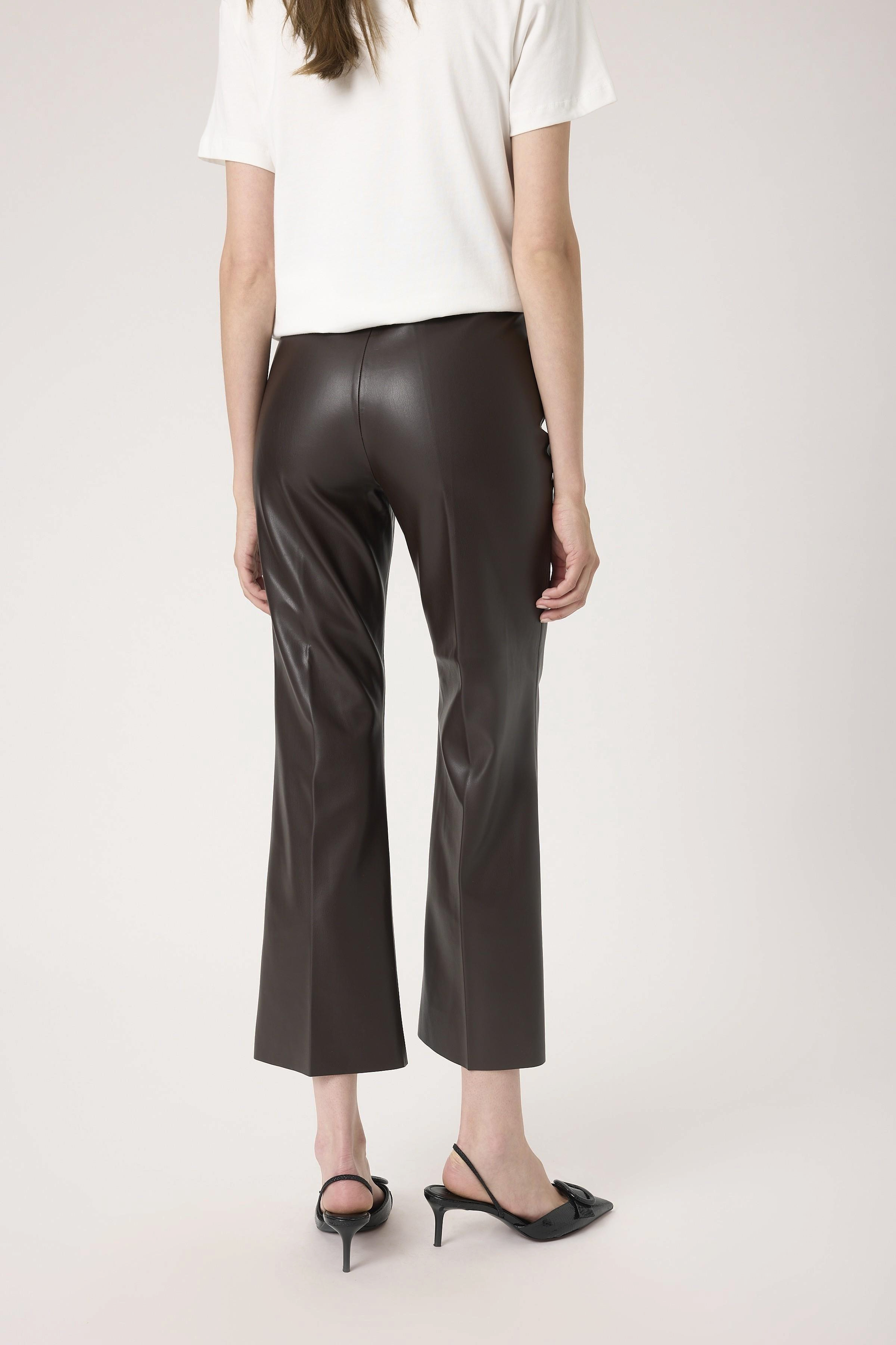 SLKaylee PU Kickflare Pants Chocolate Torte - 7